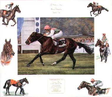 Dancing Brave winning the Arc, Photo from www.field-galleries.com