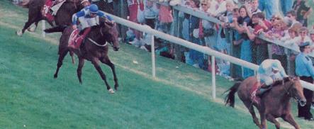 Dr Devious winning with John Reid the 1992 Epsom Derby